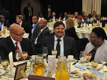 President Jacob Zuma, Atul Gupta and Eastern Cape Premier Noxolo Kieviet, CC BY NC, South African Government