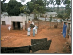 Angola 2005, nursing staff with protective clothing and isolation ward
