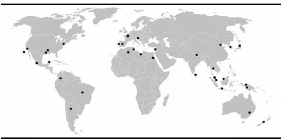 Worldwide distribution of R. typhi in the XXI century