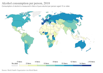 Alcohol consumption per person, OWID.svg