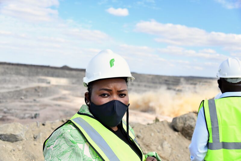 File:Deputy Minister Thembi Siweya and MEC of Economic Development in Limpopo Province, Mr Thabo Mokone monitor the state of readiness for Foskor Mine (GovernmentZA 49983855847).jpg