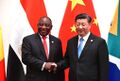 President Cyril Ramaphosa and President Xi Jinping hold bilateral talks during 2019 G20 Leaders' Summit (GovernmentZA 48142830637).jpg
