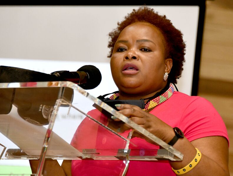 File:Deputy Minister in the Presidency, Ms Thembi Siweya, today launched the Presidential Hotline Khawuleza Mobile APP and USSD code (GovernmentZA 50400325607).jpg