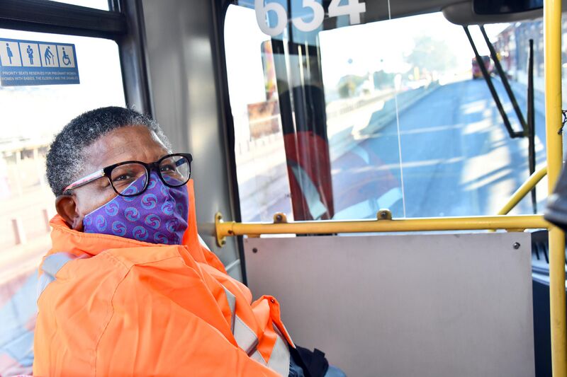 File:Minister Fikile Mbalula inspects Rea-Vaya buses and stations as part of Coronavirus Covid-19 safety measures (GovernmentZA 49897225437).jpg