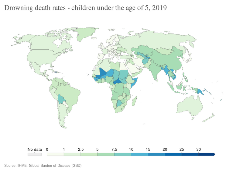 File:Drowning death rates – children under the age of 5, OWID.svg