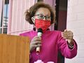 First Lady Dr Tshepo Motsepe inspects Art Hub at Khatlamping Primary School “Pink Room” Safe Space Initiative launch (GovernmentZA 50445234741).jpg