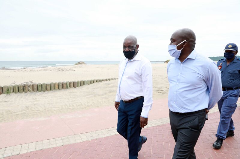 File:MEC Bheki Ntuli inspects enforcement of COVID-19 regulations on KwaZulu-Natal beaches (GovernmentZA 50728226423).jpg