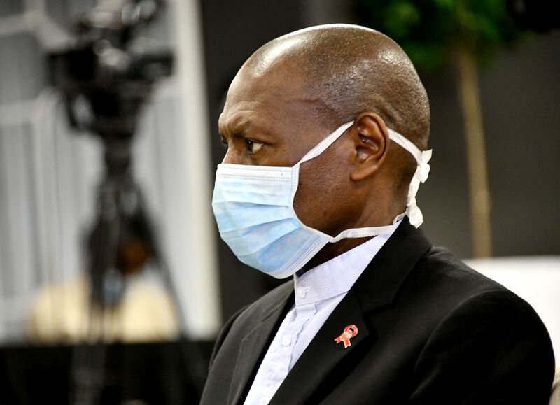 File:Ithuba National Lottery Fund hands over reusable face masks Ministers Zweli Mkhize and Bheki Cele in Sandton (GovernmentZA 49869208518).jpg