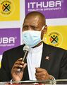 Ithuba National Lottery Fund hands over reusable face masks Ministers Zweli Mkhize and Bheki Cele in Sandton (GovernmentZA 49870048082).jpg