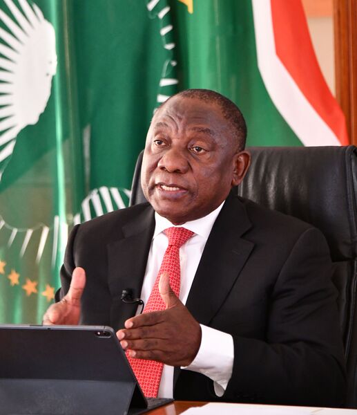 File:President Cyril Ramaphosa convenes virtual meeting of AU Bureau of the Assembly of Heads of State and Government, 21 July 2020 (GovernmentZA 50139103223).jpg
