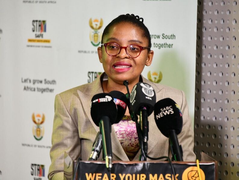 File:Acting Minister in the Presidency, Khumbudzo Ntshavheni briefs media on outcomes of the Cabinet meeting, 25 Mar 2021 (GovernmentZA 51070906326).jpg