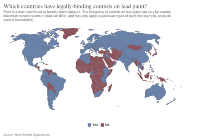 Which countries have legally-binding controls on lead paint., OWID.svg